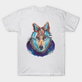 Wolf Watercolor Hand Drawn T-Shirt